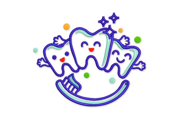 Happy Tooth: A Playful Embroidery Design for Holiday Sales