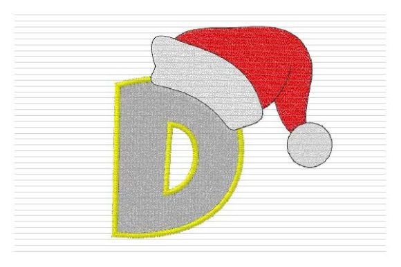Review: D Letter Christmas Alphabet Santa Hat Design