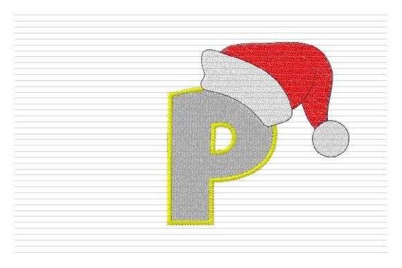 Review: P Letter Christmas Alphabet Santa Hat Design