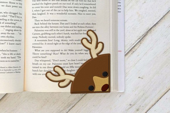 Review: Reindeer Face Corner Bookmark ITH for Etsy