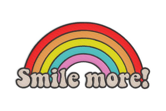 Review: Smile More Slogan with Cute Rainbow